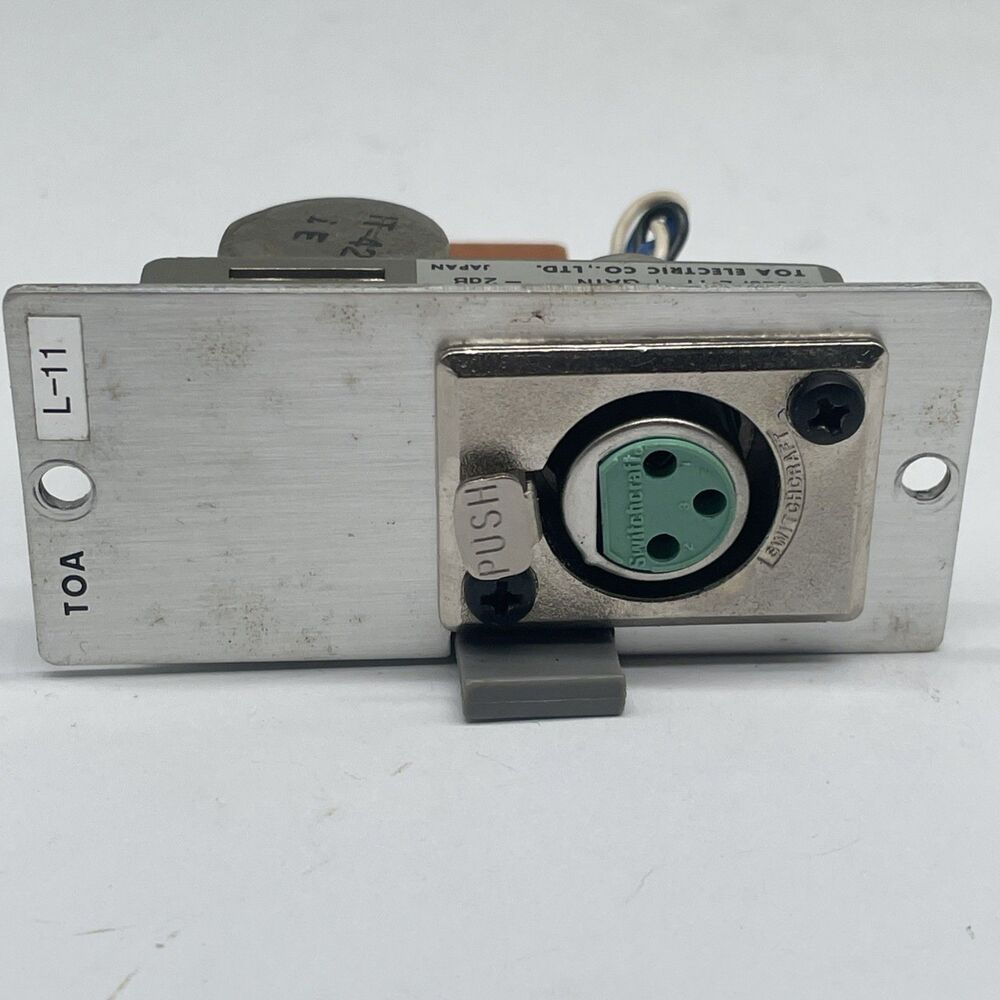 TOA L-11 Line Matching Input plug-in module for 900 Series Female XLR INPUT